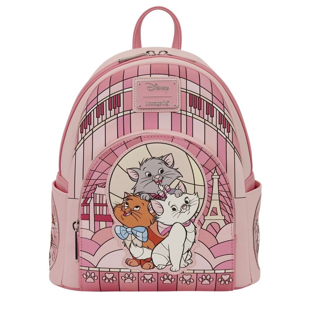 Loungefly The Aristocats Exclusive Stained Glass Mini Backpack NWT